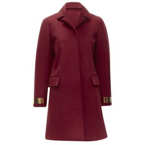 Burberry cashmere blend metal bar coat